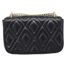 Miu Miu Chain Shoulder Bag Leather Black Gold Auth 207621SAM-2