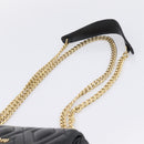Miu Miu Chain Shoulder Bag Leather Black Gold Auth 207621SAM-8