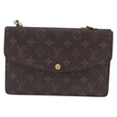 LOUIS VUITTON Monogram Double Rabat Shoulder Bag M51815 LV Auth 207633-2