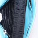 PRADA Chain Shoulder Bag Safiano Leather Green Silver Auth 207634V-7