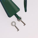 PRADA Chain Shoulder Bag Safiano Leather Green Silver Auth 207634V-11