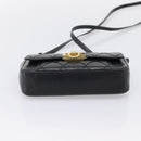 GIVENCHY Shoulder Bag Leather 2way Black Gold Auth 207635A-11