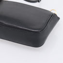 GIVENCHY Shoulder Bag Leather 2way Black Gold Auth 207635A-14