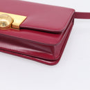 Bottega Veneta Shoulder Bag Leather Wine Red Gold Auth 207636V-9