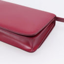Bottega Veneta Shoulder Bag Leather Wine Red Gold Auth 207636V-15