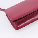Bottega Veneta Shoulder Bag Leather Wine Red Gold Auth 207636V-16