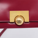 Bottega Veneta Shoulder Bag Leather Wine Red Gold Auth 207636V-17