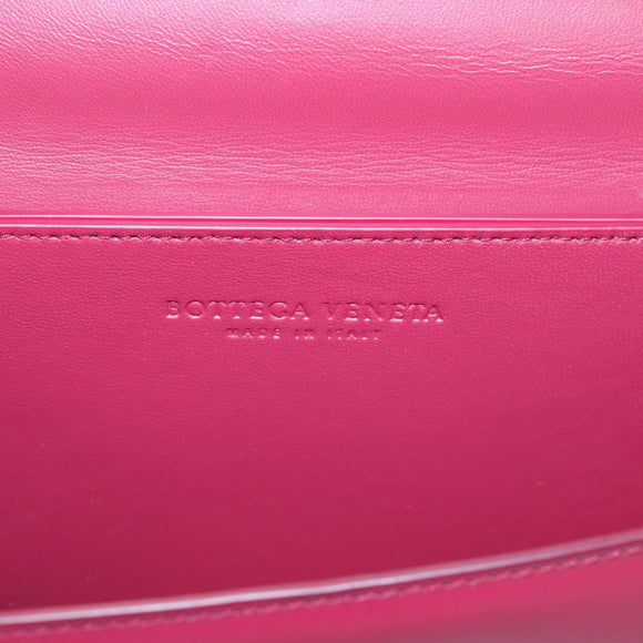 Bottega Veneta Shoulder Bag Leather Wine Red Gold Auth 207636V