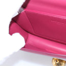 Bottega Veneta Shoulder Bag Leather Wine Red Gold Auth 207636V-20