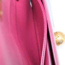 Bottega Veneta Shoulder Bag Leather Wine Red Gold Auth 207636V-21