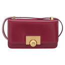 Bottega Veneta Shoulder Bag Leather Wine Red Gold Auth 207636V-13