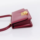 Bottega Veneta Shoulder Bag Leather Wine Red Gold Auth 207636V-3