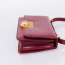 Bottega Veneta Shoulder Bag Leather Wine Red Gold Auth 207636V-4