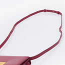 Bottega Veneta Shoulder Bag Leather Wine Red Gold Auth 207636V-8