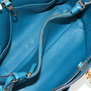 LOUIS VUITTON Mira MM Hand Bag Leather Blue M55023 LV Auth 207637M-19
