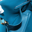 LOUIS VUITTON Mira MM Hand Bag Leather Blue M55023 LV Auth 207637M-22