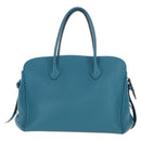 LOUIS VUITTON Mira MM Hand Bag Leather Blue M55023 LV Auth 207637M-2