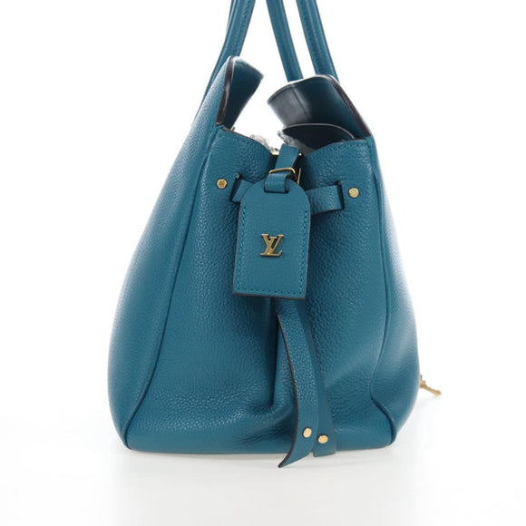 LOUIS VUITTON Mira MM Hand Bag Leather Blue M55023 LV Auth 207637M