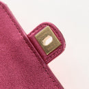 CHANEL Matelasse Chain Shoulder Pouch Patent Leather 2way Pink CC Auth 207644SM-23