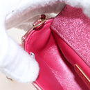 CHANEL Matelasse Chain Shoulder Pouch Patent Leather 2way Pink CC Auth 207644SM-26
