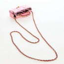 CHANEL Matelasse Chain Shoulder Pouch Patent Leather 2way Pink CC Auth 207644SM-8