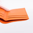 LOEWE Compact Wallet Leather Orange Silver Auth 207651V-20