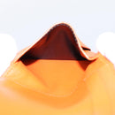 LOEWE Compact Wallet Leather Orange Silver Auth 207651V-21