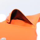 LOEWE Compact Wallet Leather Orange Silver Auth 207651V-25