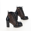 LOUIS VUITTON Monogram Star Trail Ankle Boots 36 LV Auth 207654M-5