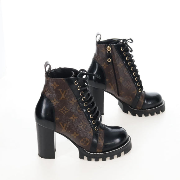 LOUIS VUITTON Monogram Star Trail Ankle Boots 36 LV Auth 207654M