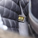 CHANEL Chain Le Marais Shoulder Bag Leather Gold Silver CC Auth 207655SAV-11