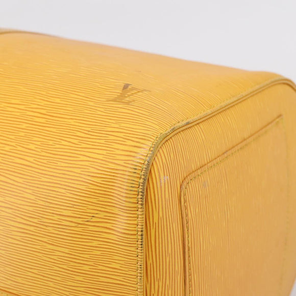 LOUIS VUITTON Epi Keepall 55 Boston Bag Yellow LV Auth 207657A