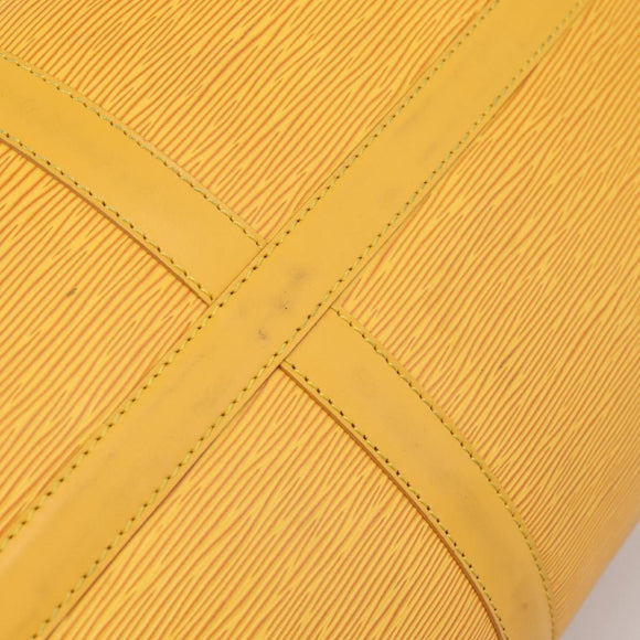 LOUIS VUITTON Epi Keepall 55 Boston Bag Yellow LV Auth 207657A