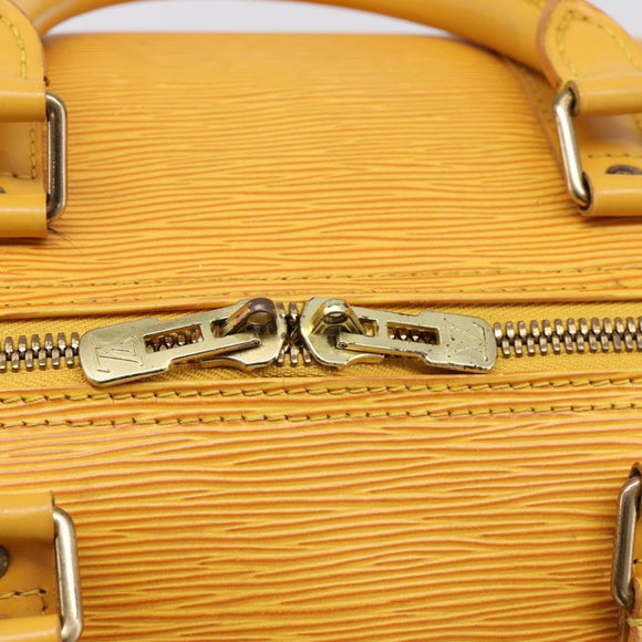 LOUIS VUITTON Epi Keepall 55 Boston Bag Yellow LV Auth 207657A