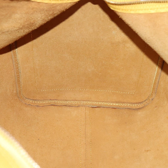 LOUIS VUITTON Epi Keepall 55 Boston Bag Yellow LV Auth 207657A