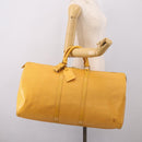 LOUIS VUITTON Epi Keepall 55 Boston Bag Yellow LV Auth 207657A-23