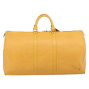 LOUIS VUITTON Epi Keepall 55 Boston Bag Yellow LV Auth 207657A-3