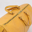 LOUIS VUITTON Epi Keepall 55 Boston Bag Yellow LV Auth 207657A-6