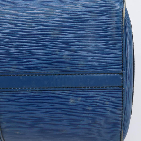 LOUIS VUITTON Epi Keepall 45 Boston Bag Blue M42975 LV Auth 207658