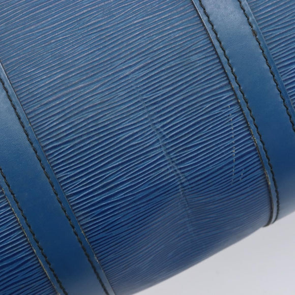 LOUIS VUITTON Epi Keepall 45 Boston Bag Blue M42975 LV Auth 207658