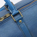 LOUIS VUITTON Epi Keepall 45 Boston Bag Blue M42975 LV Auth 207658-19