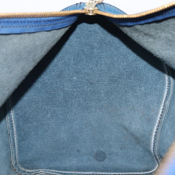 LOUIS VUITTON Epi Keepall 45 Boston Bag Blue M42975 LV Auth 207658