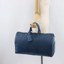 LOUIS VUITTON Epi Keepall 45 Boston Bag Blue M42975 LV Auth 207658-28