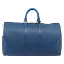 LOUIS VUITTON Epi Keepall 45 Boston Bag Blue M42975 LV Auth 207658-3
