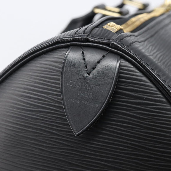 LOUIS VUITTON Epi Keepall 45 Boston Bag Black M42972 LV Auth 207659A