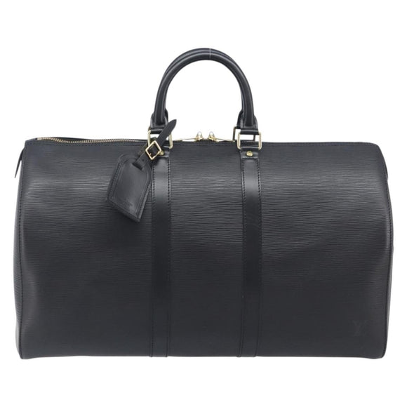LOUIS VUITTON Epi Keepall 45 Boston Bag Black M42972 LV Auth 207659A