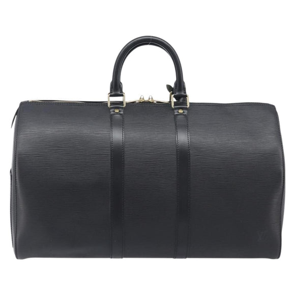 LOUIS VUITTON Epi Keepall 45 Boston Bag Black M42972 LV Auth 207659A