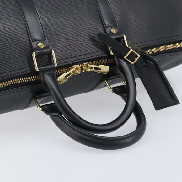 LOUIS VUITTON Epi Keepall 45 Boston Bag Black M42972 LV Auth 207659A