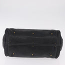 Chloe Paddington Hand Bag Leather Black Gold Tone Auth 207667V-6