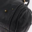 Chloe Paddington Hand Bag Leather Black Gold Tone Auth 207667V-16